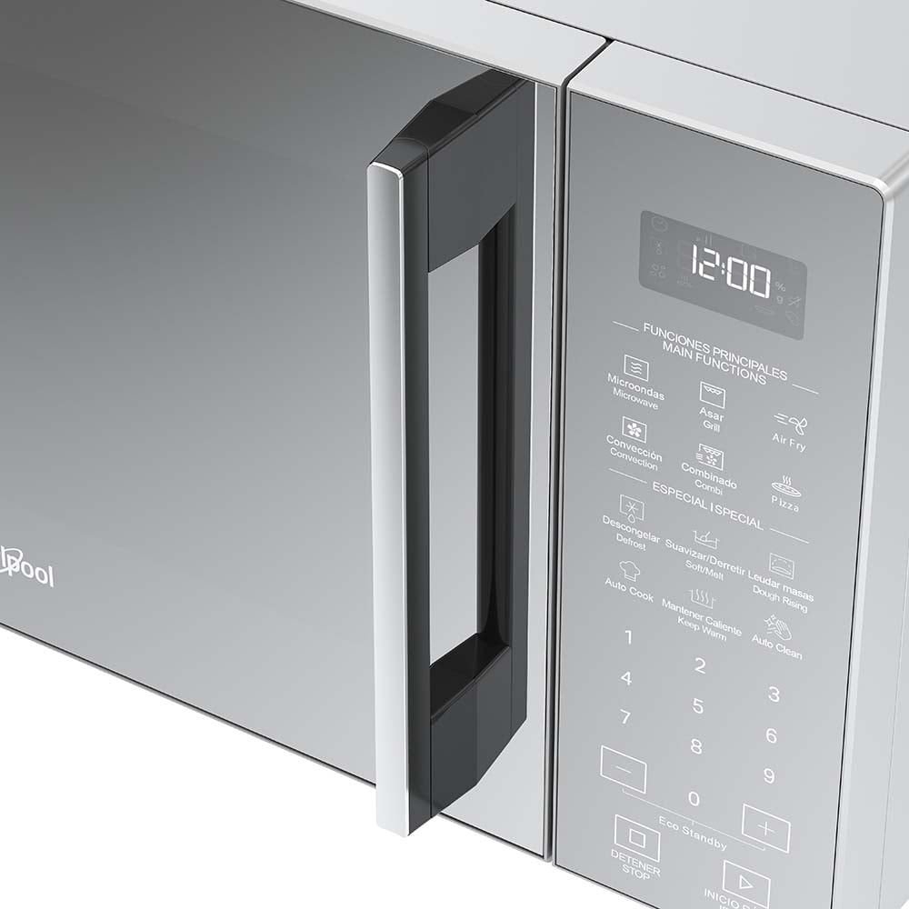 Whirlpool Brand Microwave with Air Fry Silver with Steam Clean Function