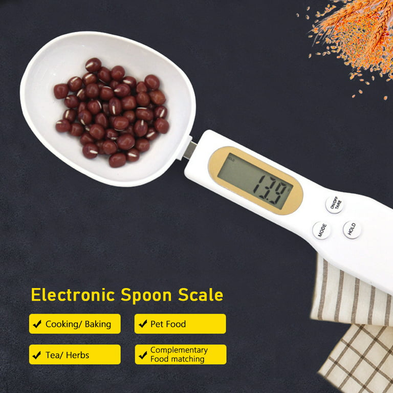 Electronic High Accuracy Measuring Spoon Scale with LCD Screen Detachable  USB Rechargeable Digital Spoon Scale for Weighing Food