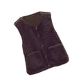 thumbnail image 1 of Chaleco polar para mujer, cálido, moderno, ligero, informal, para otoño Café, 1 of 9