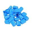 thumbnail image 4 of 20Pcs Rubber End Caps 15mm(9/16") ID Vinyl Round Tube Bolt Cap Cover Screw Thread Protector,Light Blue, 4 of 5