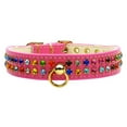 thumbnail image 4 of Dog, Puppy  Pet Collar, "#76 Two Row Confetti Crystal Jewelry Set", 4 of 9