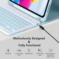 thumbnail image 4 of Detachable Wireless Keyboard Folio with Pencil Holder for 11-inch iPad 11th Gen 2025 (A16) & 10.9-inch iPad 10th Gen 2022,Blue, 4 of 8