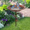 thumbnail image 4 of 30" Metal Birds Bath for Outside, Detachable Outdoor Birds Baths Water Bowl with Stake, Easy to Clean, Vintage Freestanding Birdbath and Birdfeeder for Garden Yard Outdoor Decor, 4 of 6