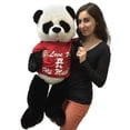 thumbnail image 1 of 3 Foot Giant Stuffed Panda 36 Inch Soft Wears Removable Tshirt I Love You This Much, 1 of 1