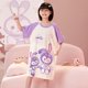 thumbnail image 1 of Camisón Kawaii de Anime Sanrios para niños, pijamas de algodón de manga corta con dibujos animados de MyMelody Kuromi Cinnamoroll, ropa de casa para niñas, 1 of 4