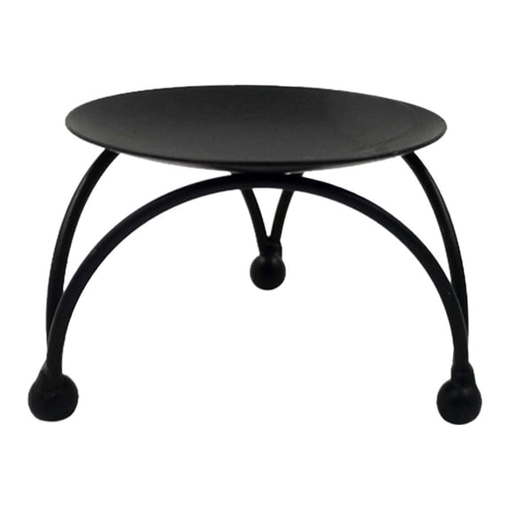 Geometric Round Wrought Candlestick Desktop Decorative Ornaments Metal Black Wrought Candlestick Decorative Candle Board Lent Candle Holder Candle Holder Large Candle Holder Brass Candle Holders for
