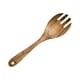 thumbnail image 4 of Cubiertos de madera, utensilios portátiles para servir alimentos, cuchara de ensalada reutilizable de mango largo tenedor, 4 of 9