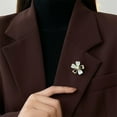 thumbnail image 3 of Hyasfey Sweet Pearl Flower Brooch Elegant Alloy Jewelry Anti-oxidation Rust-proof Lapel Pin for Women Clothing Accessory, 3 of 7