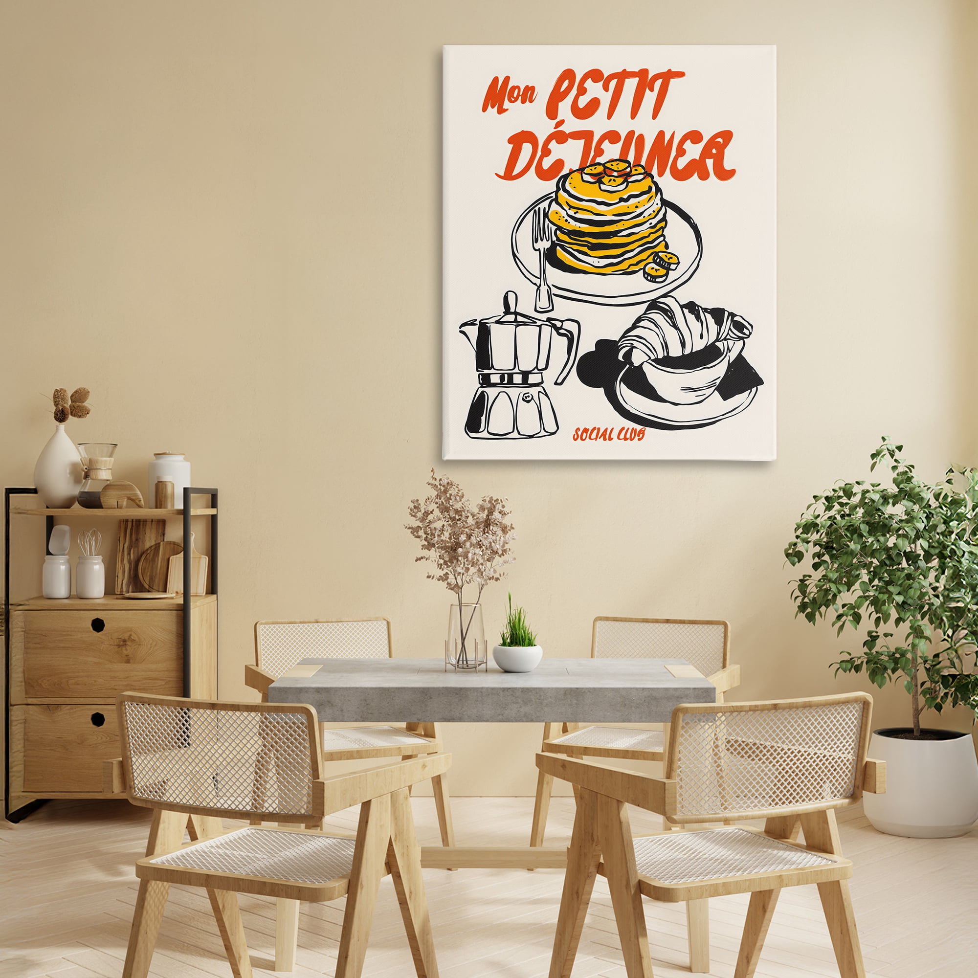 Stupell Industries My Breakfast Pancakes Spread Canvas Wall Art, design by The Prints Vibe
