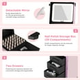 thumbnail image 6 of EasyinBeauty Rolling Portable Manicure Table with 3 Drawers, Mirror & Nail Polish Organizer, 6 of 7