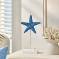 thumbnail image 4 of Starfish Tabletop Ornament Nautical Beach Style Decor With Base for Table Shelf Cabinet and Coastal Room Decor, 4 of 7