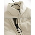 thumbnail image 5 of IFJIM Womens Winter Short Warm Puffer Jacket Baggy Zip-Off Coat Beige XS, 5 of 5