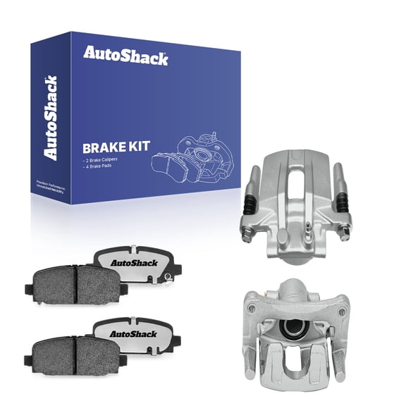 AutoShack Rear Brake Calipers   Ceramic Brake Pads Replacement for 2017 Jeep Compass 6-PC Kit