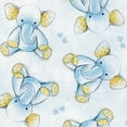 thumbnail image 4 of David Textiles 21" x 18" 100% Cotton Sleepytime Elephants Precut Sewing & Craft Fabric, Blue, 4 of 7