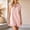 Pink, variant on Morttic Women's Half Zip V-Neck Mini Dress – Ruffled A-Line Hem, Solid Color Vibrant Spring/Summer Casual Dress Pink,XS