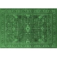 thumbnail image 1 of Ahgly Company Indoor Rectangle Oriental Emerald Green Industrial Area Rugs, 6' x 9', 1 of 4