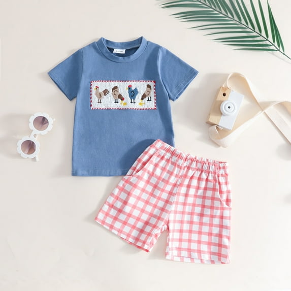 Shadoumaiynol Tween Boys Clothes Daily Casual Short Sleeve Top + Cargo Shorts 2 Pieces Outfit Set, Size 6-14 Years