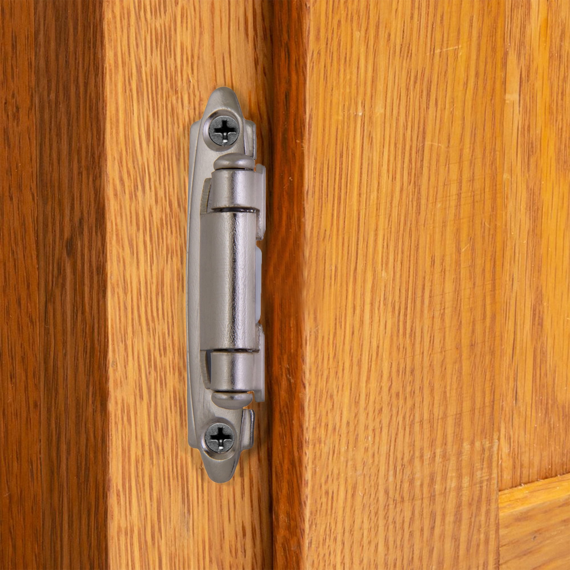 Design House Steel Semi-Concealed Overlay Hinges for Kitchen Cabinets, 20-Pack