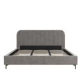 DHP Callie Upholstered Bed, King Size Frame, Light Gray Velvet