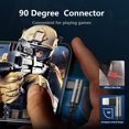 thumbnail image 3 of Cable de carga KIYODA, 90 grados, iPhone, 6 pies, paquete de 3 unidades, nailon negro, 3 of 8