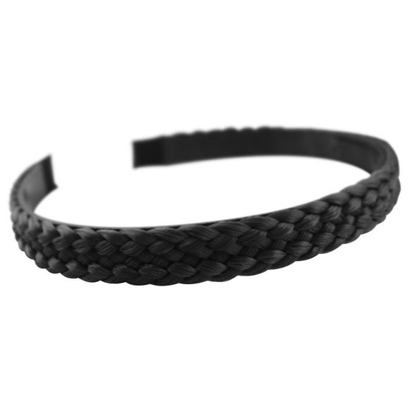Braid Braided Hair Plaited Braided Headband Hair Accessioeies for Women Girls (Black)