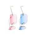 thumbnail image 4 of Rimless Rectangle Y2k Sunglasses for Women Men Cute Small Clear Frameless Tinted Lens 2000S Fashion Shades Butterfly, 4 of 4