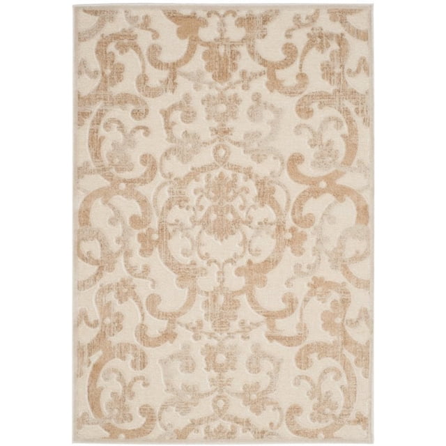 Safavieh Paradise Collection PAR357-3440 Stone and Cream Viscose Area Rug (4' x 5'7")
