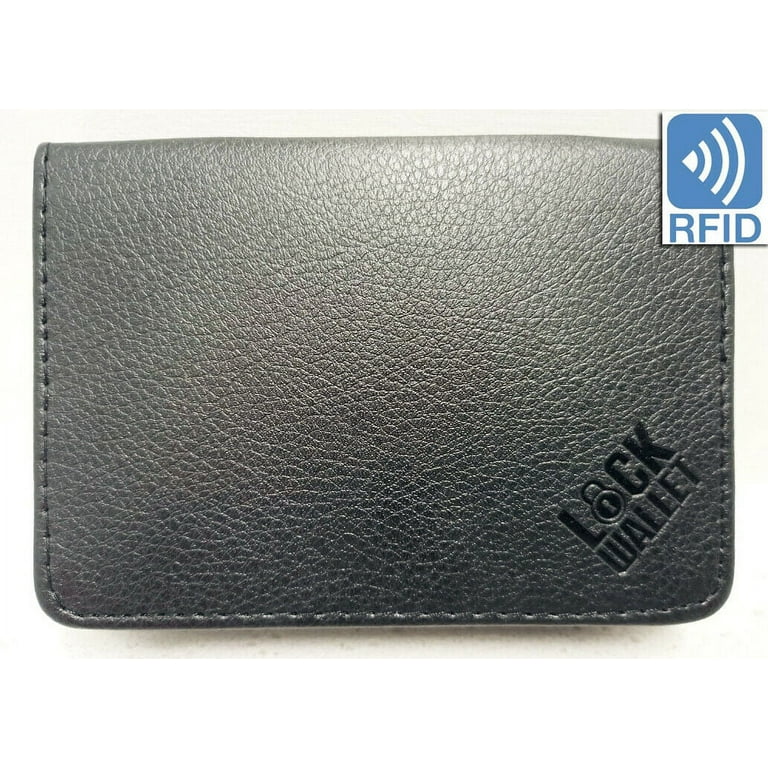 Lock Slim Wallet Secure Men Women RFID Blocking Money Credit Card Holder  Wallets