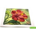 thumbnail image 2 of Hibiscus Flower, quilling art greeting card for birthday, valentine's day, mother's day, anniversary, thank you, get well, 6" x 6", 2 of 8