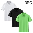 thumbnail image 2 of Odeerbi Camisas de Manga Corta de Niños de 3 Paquetes Colores Sólidos Transpirables de Algodón Uniforme de La Escuela Tops Para 3-17 Años Adolescente, 2 of 9
