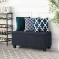 thumbnail image 4 of 3 in 1 Combination Ottoman, Large Storage Ottoman Bench Set, Tufted Ottoman Linen Bench, Lift Top Storage Ottoman Footrest Stool, Coffee Table for Living Room Entryway Hallway Bedroom, Dark Blue, 4 of 8