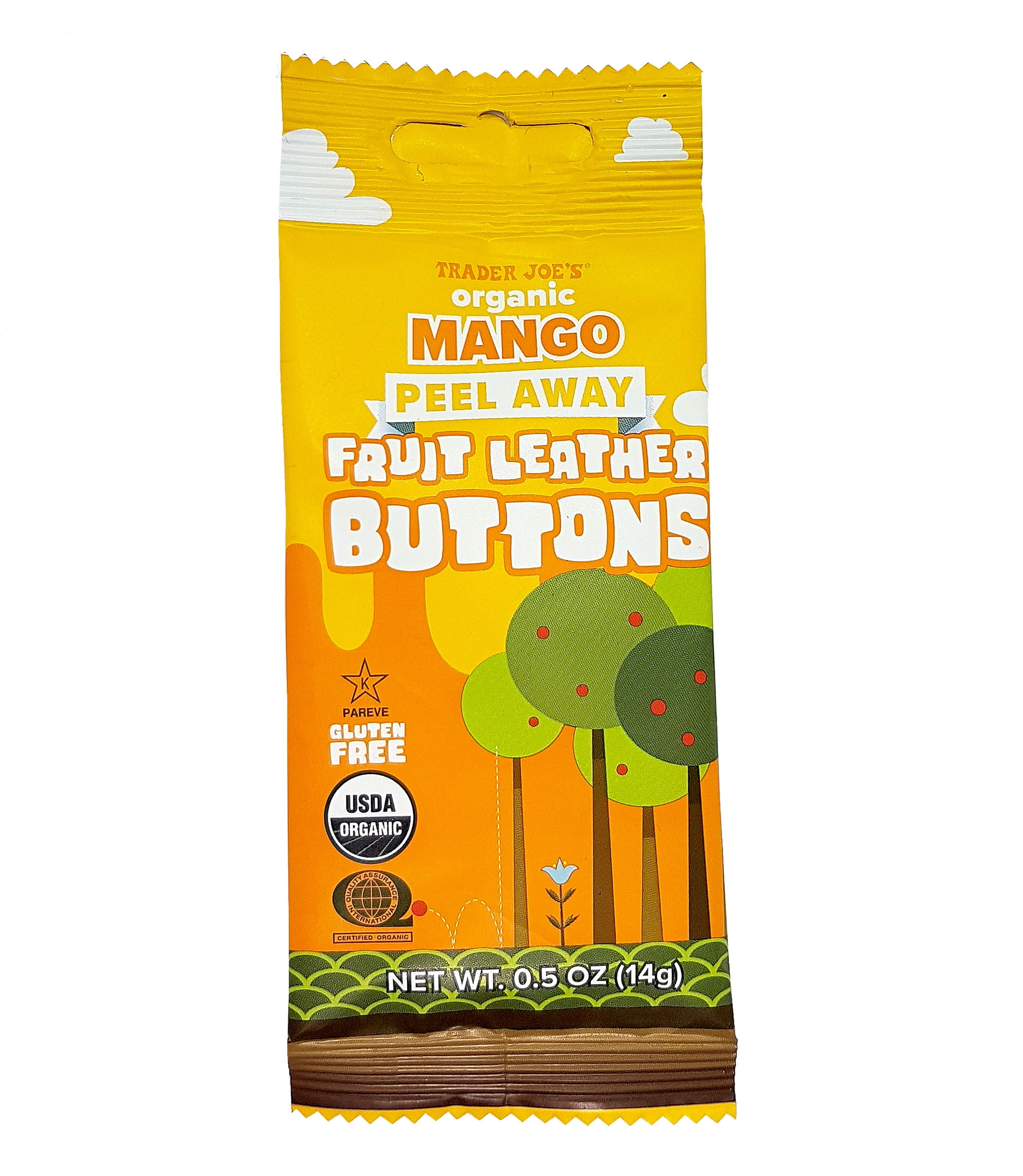 Organic Fruit Leather Buttons Peel Away Variety Pack Gift Set 3 Flavors (Mango, Strawberry-Mango, Grape-Mango) 3 Each (9-Piece Set)