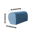 thumbnail image 3 of EGNMCR Christmas Decorations, All Inclusive Solid Color Plaid Sofa Armrest Cover Elastic Sofa Armrest Protective Cover Thickened Non Slip Armrest Cover Universal For All Seasons 2pc Sofa Arm Cover, 3 of 6