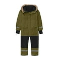 thumbnail image 5 of newwalpole Toddler Snow Suit One Piece Snow Pants Kids Girls Boys Warm Winter Snowsuit Outdoor Waterproof Windproof Ski Pants Green for Size 9-10 Years, 5 of 7
