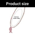 thumbnail image 5 of Retro Beaded Fish Pendant Necklace Colorful Beads Adjustable Clavicle Chain Handmade Neckchain For Daily Outfits, 5 of 8