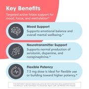 MethylPro 7.5mg L-Methylfolate - Professional Strength Active Methyl Folate Supplement for Brain Support & Balanced Mood - Gluten-Free Cognitive Supplement with No Fillers (30 Capsules)