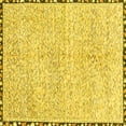 thumbnail image 1 of Ahgly Company Machine Washable Indoor Square Abstract Yellow Modern Area Rugs, 6' Square, 1 of 4