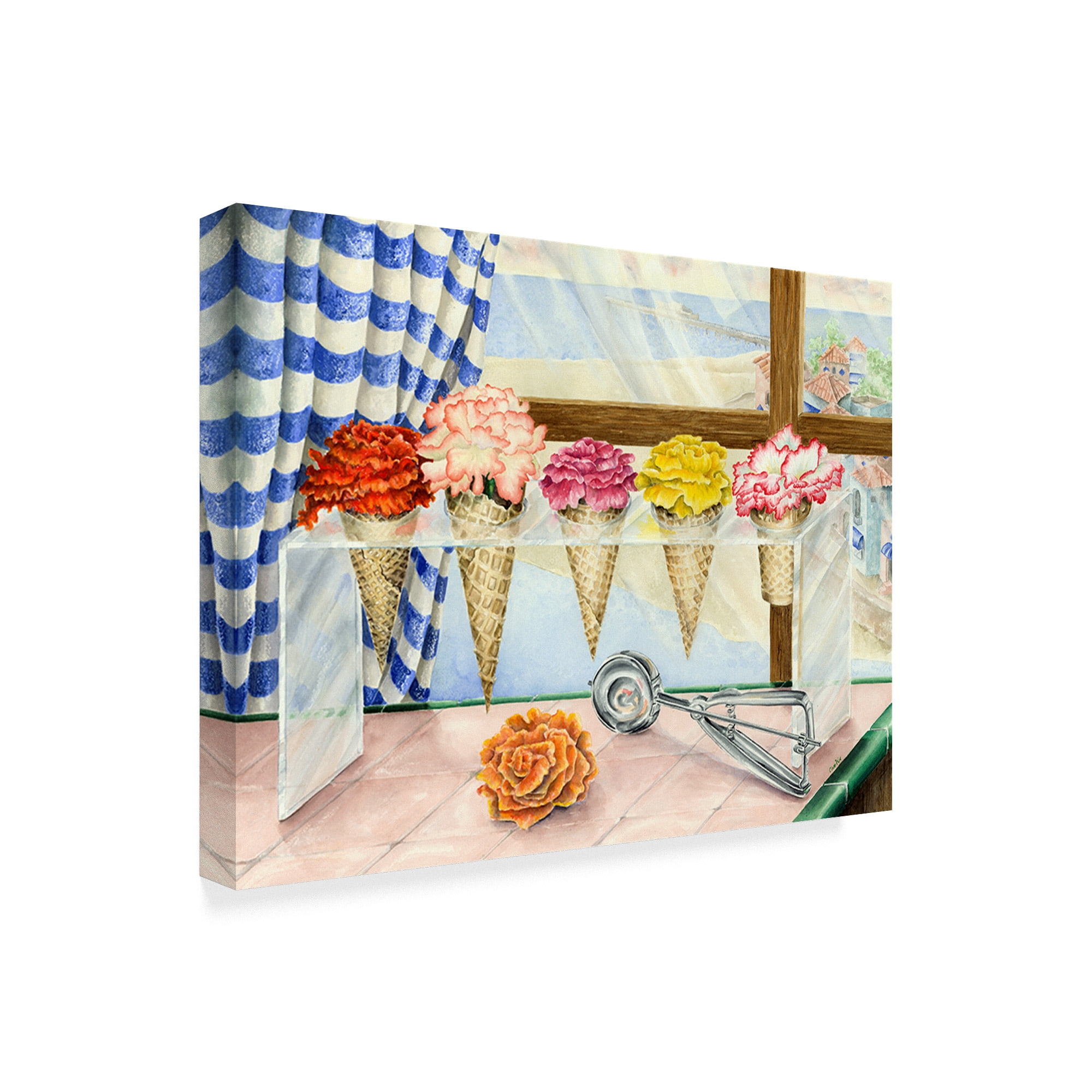 Trademark Fine Art 'Begonias A La Mode' Canvas Art by Charlsie Kelly