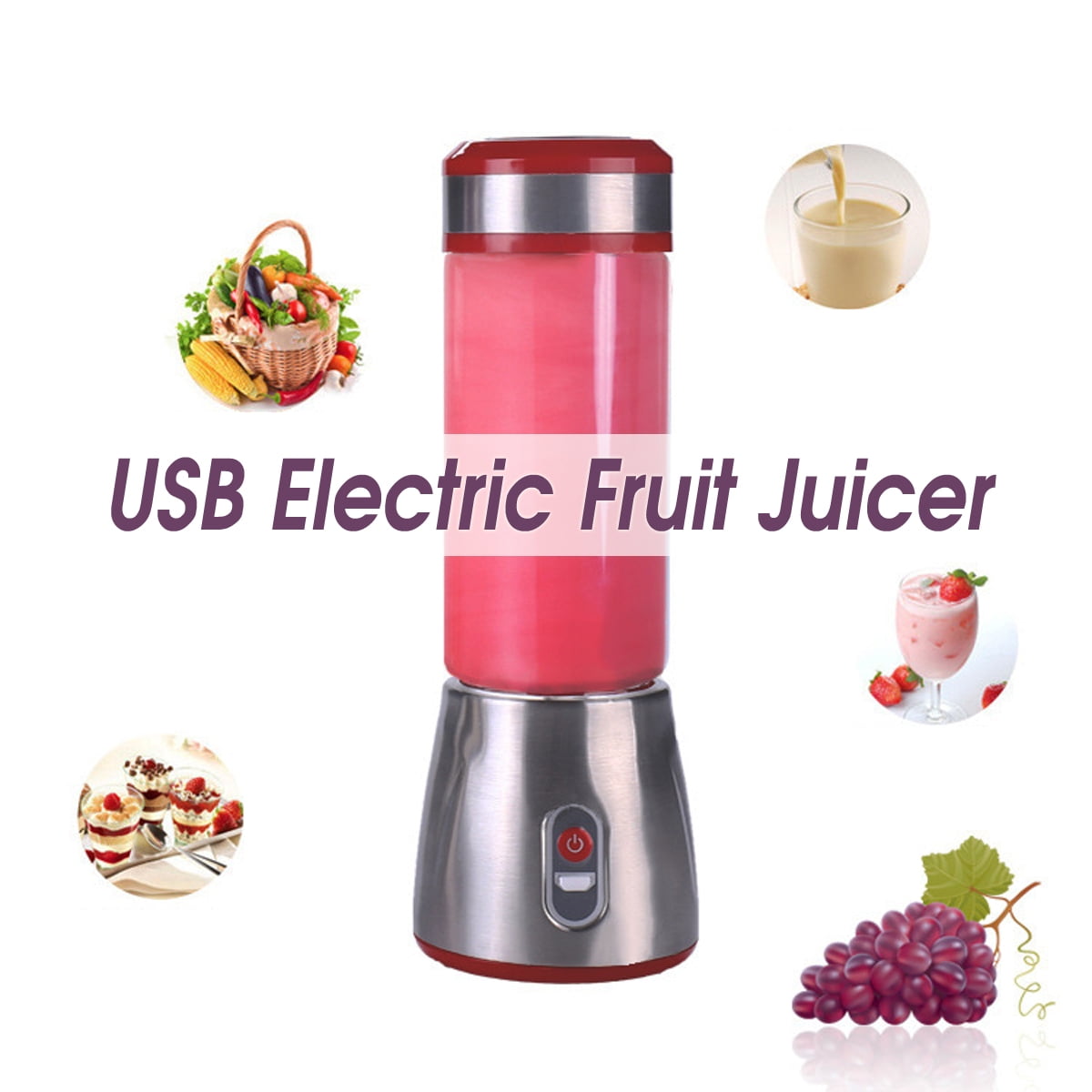 Mini Portable Blender USB Juicer Cup Fruit and Vegetable