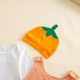 thumbnail image 5 of Jkety Toddler Boy Halloween Outfit My First Halloween Baby Boy Girl Outfits Newborn Infant Cutest Pumpkin Romper Shirt Pants Hat 3Pcs Clothes Set Orange,3-6 Months, 5 of 9