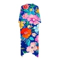 thumbnail image 6 of Xdegoge Kimono Cardigans for Women Open Front Half Sleeve Boho Tropical Print Cover Up Sheer Chiffon Duster Lightweight Summer Casual Daily Outerwear, 6 of 9