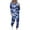Blue-1, variant on EINCcm Women's Pajamas Sets Long Sleeve Crew Neck Tops Pjs with Long Elastic Pants 2 Piece Loungewear Set with Pocket