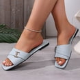 thumbnail image 6 of YgkuHd Women's Summer Slippers,Women's Versatile Flat Strappy Soft-Soled Beach Shoes Comfortable Summer Slippers for Summer Season, Daily Wear, 6 of 9