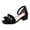 Black, variant on YDFCWXW Little Big Girls Flower Pearl Middle High Heel Princess Sandals Kids Shoes Dress Platform Open Toe Summer Sandals (Black, 5.5-6 Years)