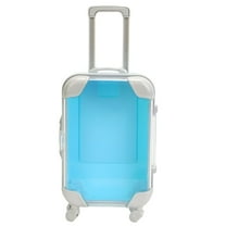 GASTROPOD Mini Clear Suitcase - Small Transparent Travel Trolley with Wheels, Compact Storage Case for Organization, Durable Lightweight Luggage, Simulation Puzzle Display Box