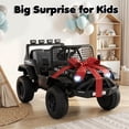 thumbnail image 4 of Costway 24V Ride On Car with Remote Control Music LED Headlights Spring Suspension for Kids Black, 4 of 9