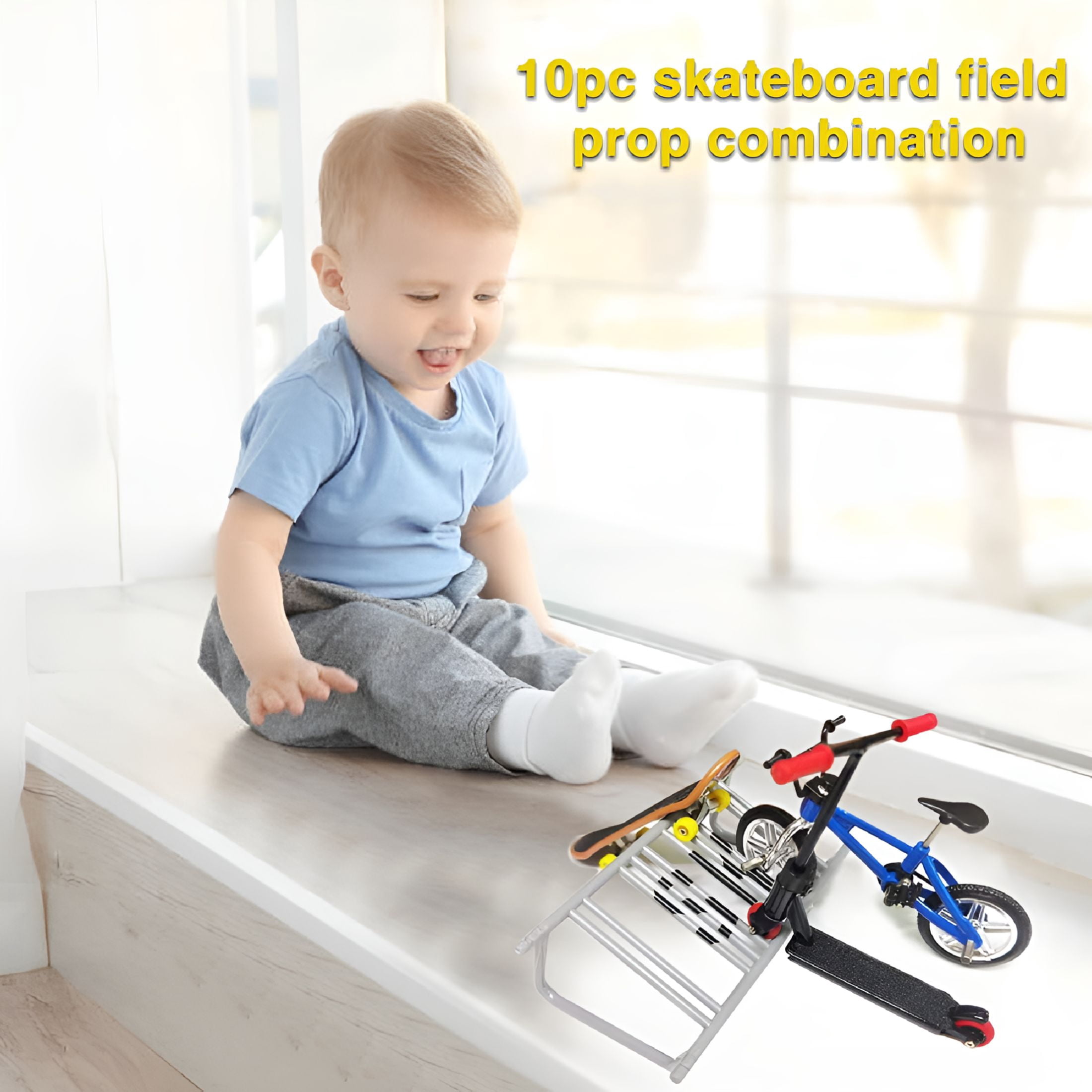 Mini Trottinette De Doigt Grip&Tricks – Métal 100% – Customisable – Street Stunt – Pour Fans De Finger Scooter