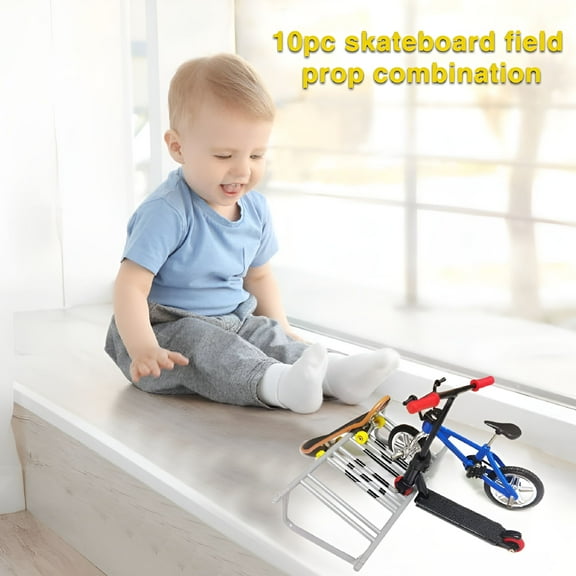 BESTSKY 10pcs Mini Scooter Educational Toys Finger Bike Tech Fingerboard Skateboard