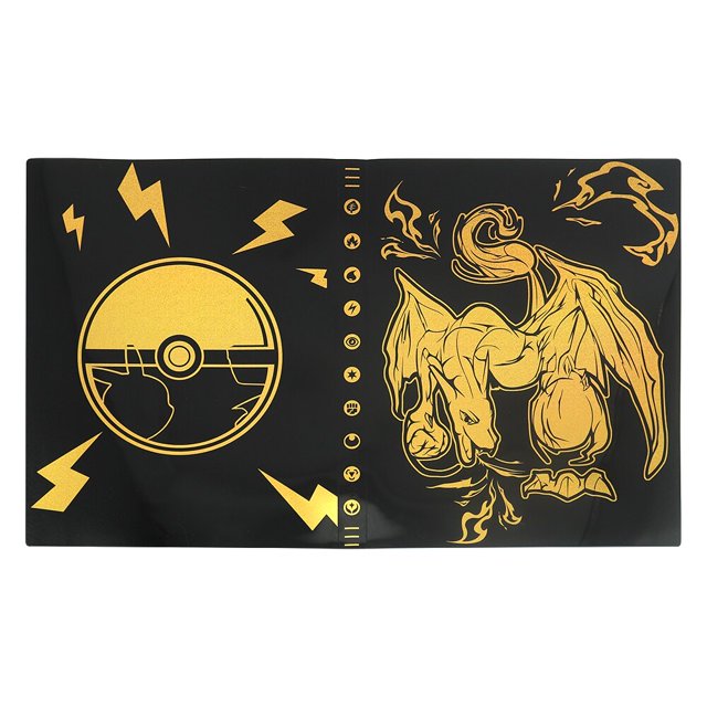 Álbum Grande de Pokémon para niños, carpeta Grande de 9 bolsillos con 432 tarjetas, carpeta de juegos de dibujos animados, soporte de colección, mapa, lista cargada, regalo Fivean unisex