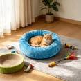thumbnail image 5 of Cevemin All Season Universal Soft Breathable Pet Sleeping Sofa Bed Thick Plush Warm Cool Dual Purpose Foldable Anti-Slip Bottom Pet Nest For Small Medium Size Cats Dogs Indoor Daily Rest, 5 of 6